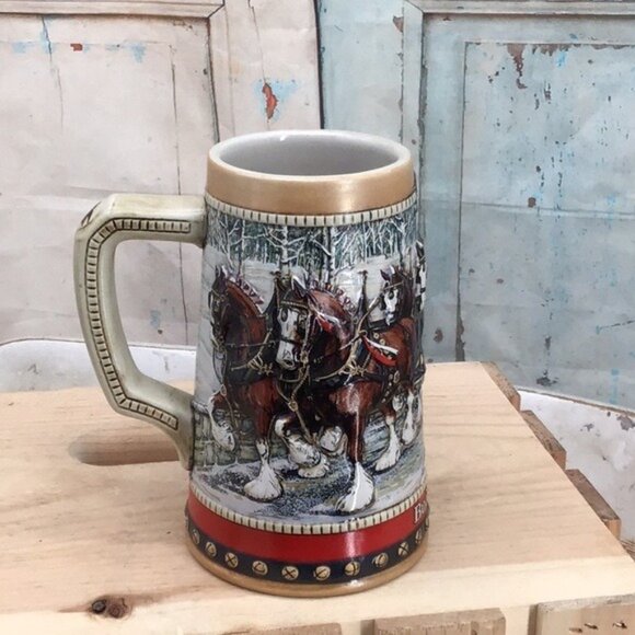 1988 Budweiser Collectors Series Clydesdale Holiday Stein - Picture 5 of 7